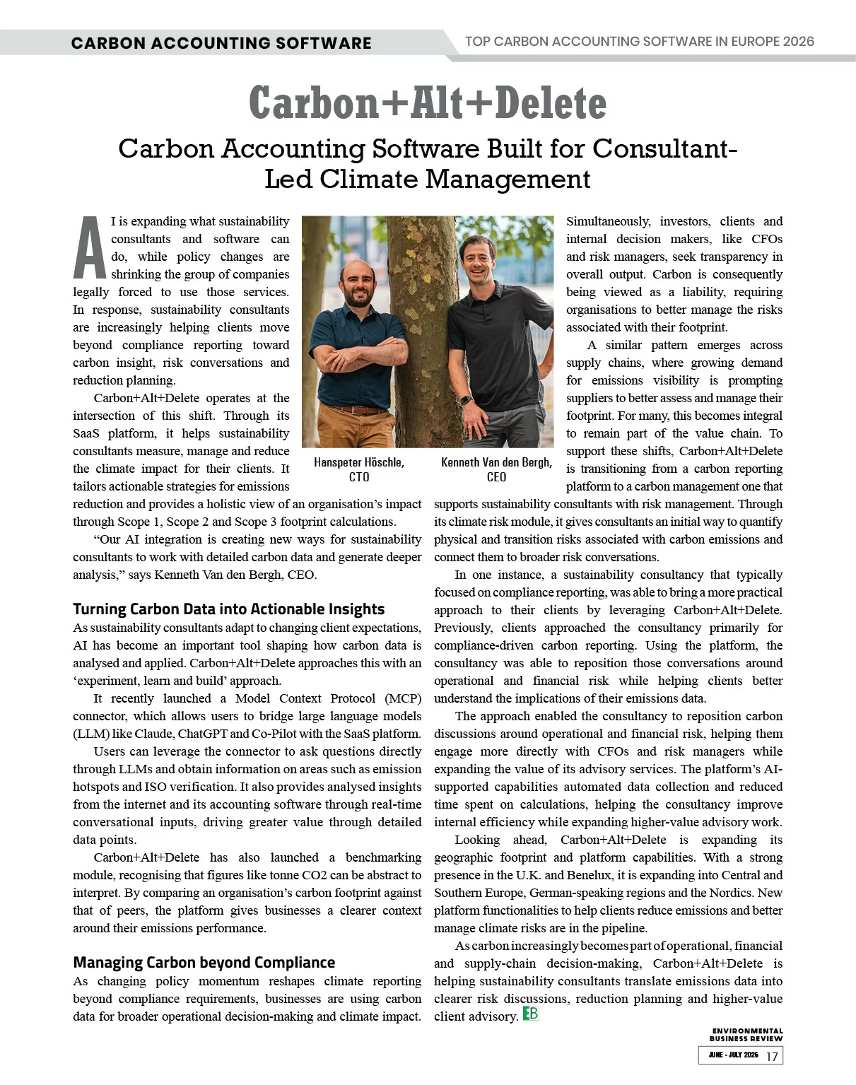  Carbon Solutions Europe | Environmental Business Review